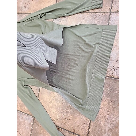 H&M Olive Lightweight Pullover High-Low Sweater Shirt Top Oversized  Medium - Picture 7 of 9